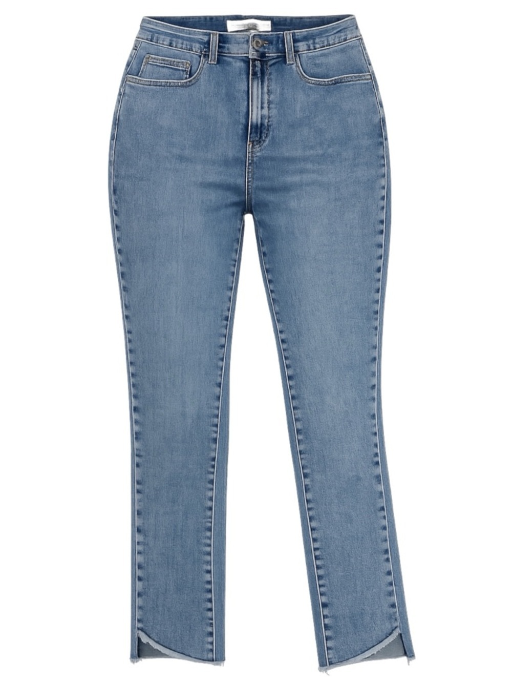 Rebecca Minkoff Cropped Tulip Hem Ankle Raw Hem Blue Jeans Size 14 P